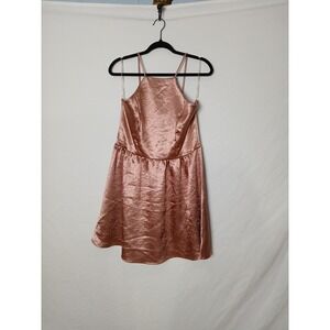 Charlotte Russe M Dress Satin skater fairy angelcore chic metallic flirty